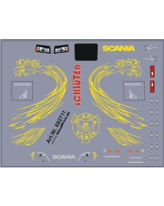 Truckdekor für Scania CS (gelb) (6,5 x 5,0 cm) 
