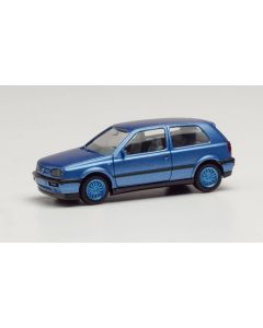 VW Golf III VR6, blaumetallic, Felgen blau