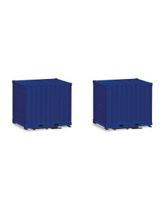 10ft Container mit Platte, blau (THW) (2 Stück) 