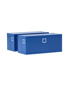Baucontainer, enzianblau, 2x
