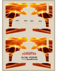 Truck-Dekor für MAN (Flammendekor) (4,8 x 6,5 cm)