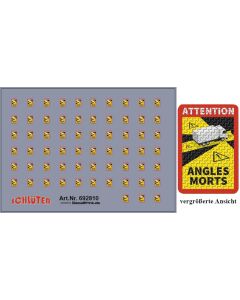 Decal Warnschild "Angles Morts - toter Winkel" (6,7 x 4,6 cm)