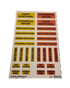 Sticker Set Convoi Exceptionnel / Uitzonderlijk Vervoer