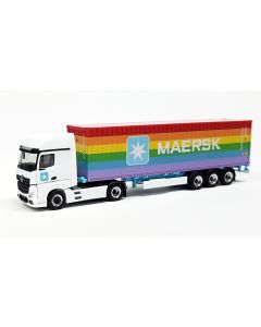MB Actros GigaSpace, 40ft Rainbow "Maersk"
