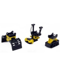 Engcon EC219 Tiltrotator with GR20R2 grab module Includes SK15 sorting grab and PP3200 vibration plate