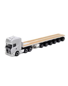 Scania 6x2 mit Flachbettauflieger 6a, weiss