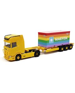 Scania CS 20 mit 40ft/45ft Trailer + 20ft Container "Maersk Regenbogen"