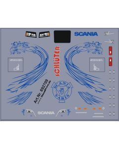 Truckdekor für Scania CS (blau) (6,5 x 5,0 cm)