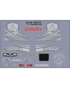 Truckdekor für Scania CS (silber (6,8 x 4,6 cm)
