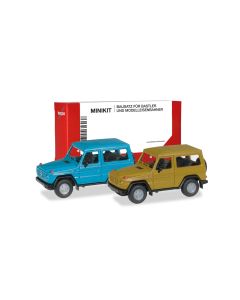 MiniKit: Mercedes-Benz G-Klasse, chinablau + currygelb