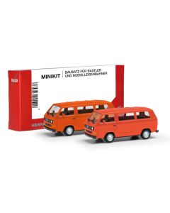 MiniKit: Volkswagen  T3 Bus, leuchtrot und orange, 2 Stück 