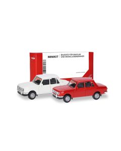 MiniKit: Wartburg 353 66 Limousine, weiß + verkehrsrot