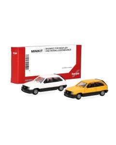 MiniKit: Opel Corsa A SR, weiß und gelb, 2x