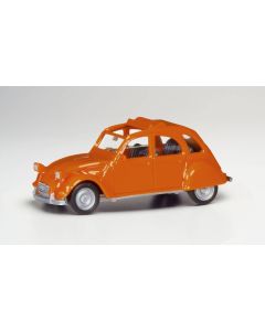 Citroen 2 CV Faltdach offen, rotorange 