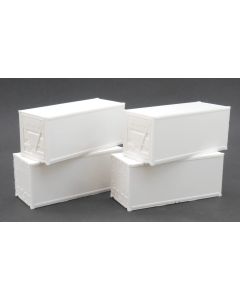 20ft Kühlcontainer weiß, 4x, Bausatz