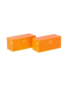 Baucontainer, kommunalorange, 2x