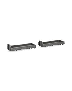 Flache Abrollmulde 2x, grau
