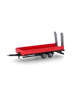 Tiefladetandemanhänger mit Auffahrrampen 2a, rot