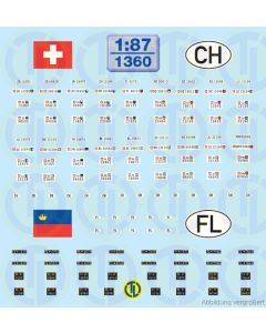 Kfz-Kennzeichen »Schweiz · Liechtenstein«