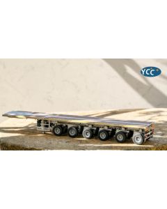 Flachbettauflieger Eurotrailer OVB-102-06V 6a UK, Nooteboom, Typ3, silber "Grohmann"