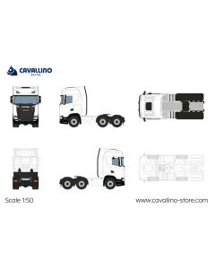 Scania S Highline 6x2 weiss