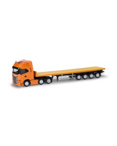 Iveco S-Way 6x2 Flachbett-Sattelzug, kommunalorange