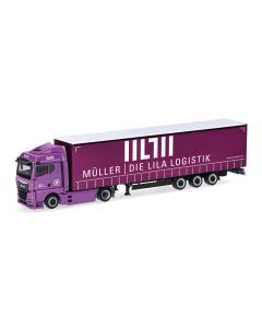 MAN eTGX GM Volumenplanen-Sz "Müller - Die lila Logistik" 
