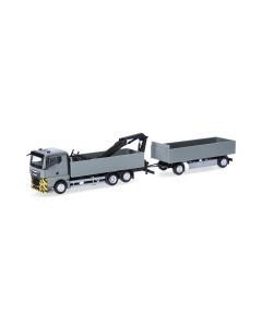 MAN TGX GN Pritschen-Hängerzug mit Ladekran