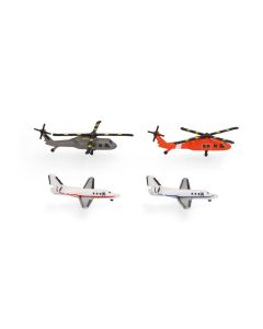Helikopter und Bizjet Set, je 2x