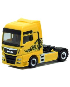 MAN TGX XXL Euro 6, 2a, gelb mit Dekor