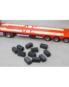 Kleine Kunstoff Staukiste schwarz für Auflieger, 10x 