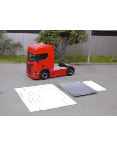 Bausatz Chassis Vollverkleidung Scania 4x2 tief mit Riffelblech