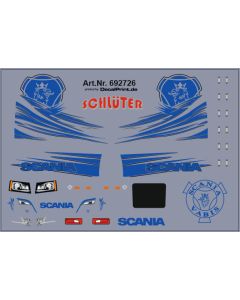 Truckdekor für Scania CS (blau) (6,8 x 4,6 cm) 