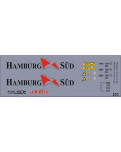 Truckdekor für Container 20ft. "Hamburg Süd" (9,6 x 3,3 cm)