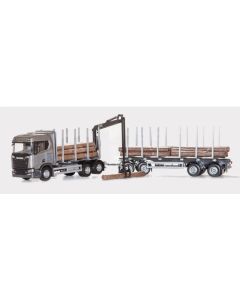 Scania CR V8 – Holzhängerzug– Grau