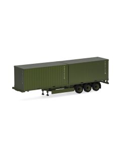 Containerauflieger 3a mit 2 x 20ft. Container "Bundeswehr" 