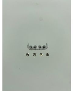 Dachlampenbügel schmal 4 Lampen, chrom