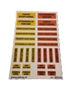Sticker Convoi Exceptionnel / Uitzonderlijk Vervoer