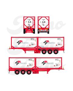 Containerauflieger D-Tec mit 2x 20ft ISO Tankcontainer "SL Logistics"