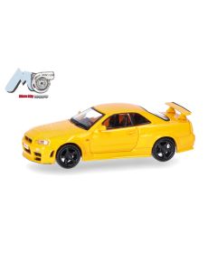 Nissan GTR 34, gelb