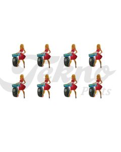 Decalset Pinup Continental Pneu vinyl