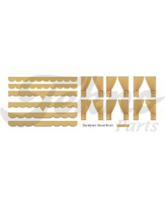 Decalset Gardinen-Set, gold/braun
