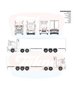 Scania NGR Lowcab 6x2 Sleepas mit Kühlauflieger 3a