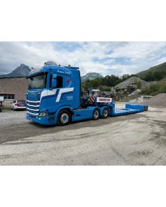 Scania NGS normal Dach 6x4 mit Broshuis Tieflader "Inderbitzin"