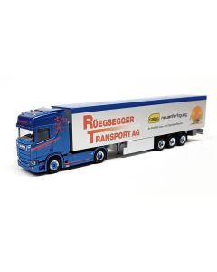 Scania CR20 HD Schubbodensattelzug "Rüegsegger"