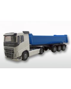 Volvo FH04 mit 3a Kippauflieger, weiss/blau