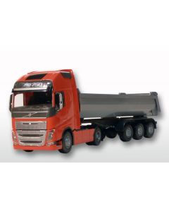 Volvo FH04 mit 3a Kippauflieger, rot