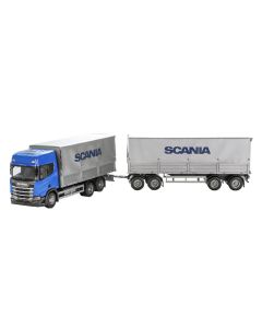 Scania CR20H 500 Planenhängerzug, blau