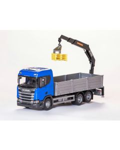 Scania CR 500 NG mit Pritsche + Hiab Kran, blau