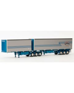 Planenaufliegerzug Freighter Eziliner B Double "Bobbins"
